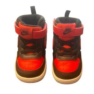 Nike Court Borough Mid 2 Toddler High Top Sneakers Black Red Size 7C  Streetwear